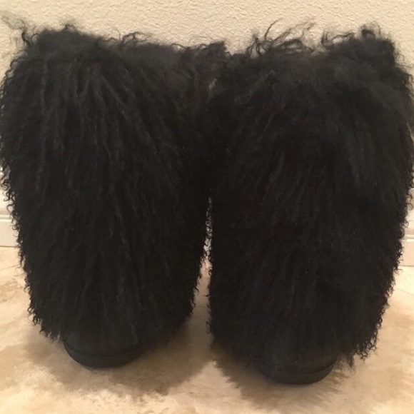RALPH LAUREN COLLECTION “Combloux” Black Yack Fur Snow Boot 7.5M RARE ITALY NICE - Picture 8 of 13